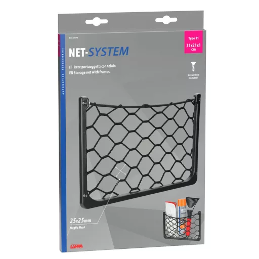 Lampa Net-System 11, keretes tárolóháló 31x21x1cm