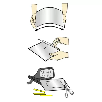 Lampa Tükör Külső Vágható, L, 253X178