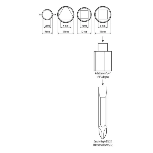 Lampa Multiszerszám, univerzális keresztkulcs, 4 állású