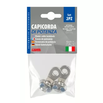   Lampa 2 darabos tápkábel-csatlakozó készlet, lemezes kábelrögzítéssel - 25 mm2, 8 mm-es furat