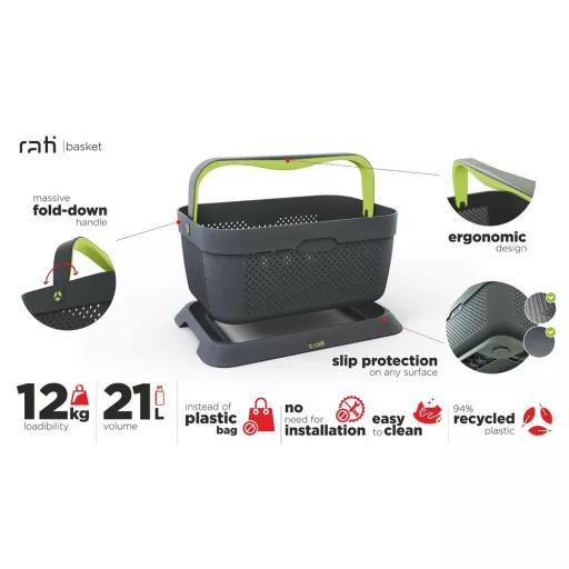 Rati Kosár csomagtartóba 21L, Max 12kg