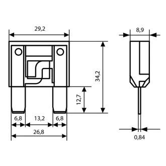 Lampa Biztosíték, Késes, Maxi, 20A, Darabos