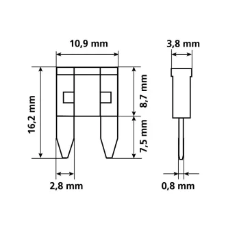 Lampa, Biztosíték, Késes, Mini, Szett