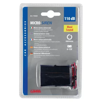 Lampa Micro-Sziréna konzollal, 6-12V 100DB