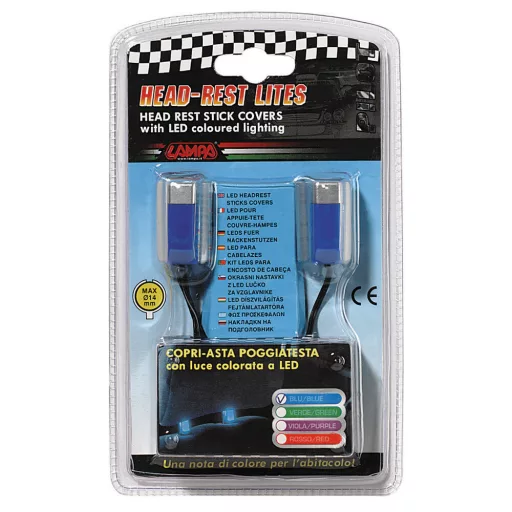 Lampa Fejtámla rúd Világítás, Kék