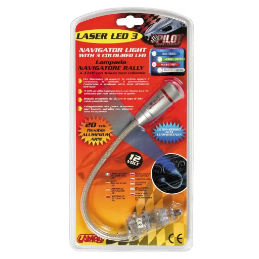 Lampa Térképlámpa 3Led, Piros