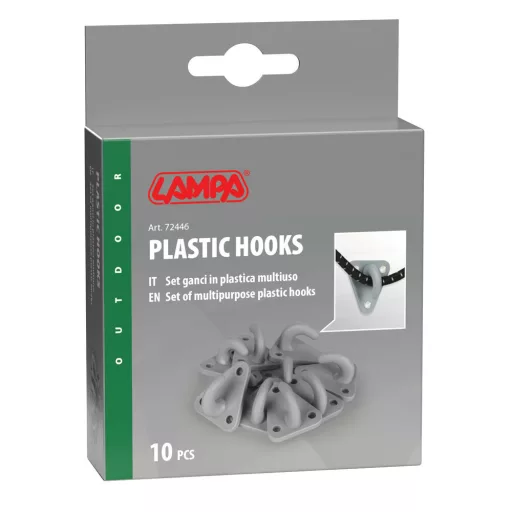 Lampa 10db-os műanyag kampó szett