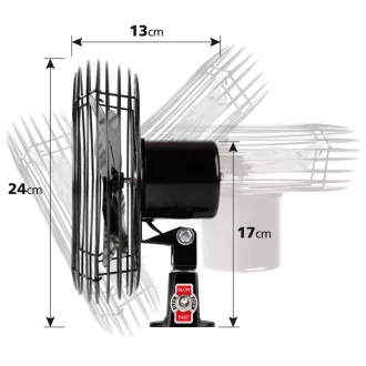   Lampa Premium Heavy DuTy - 24V Ventilátor, Fém rács, 15cm lapát