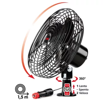   Lampa Premium Heavy DuTy - 24V Ventilátor, Fém rács, 15cm lapát