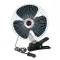 Lampa Króm 12V Oszcilláló Ventilátor - Csiptetős - 20cm