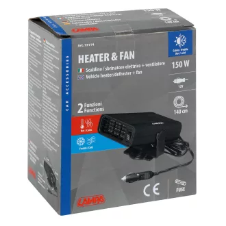 Lampa Ventilátor, Páramentesítő, Hűtő-Fűtő, 12V 150W