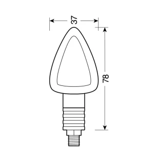 Lampa, Motoros Index, Focal, HY21W, Pár, Fekete