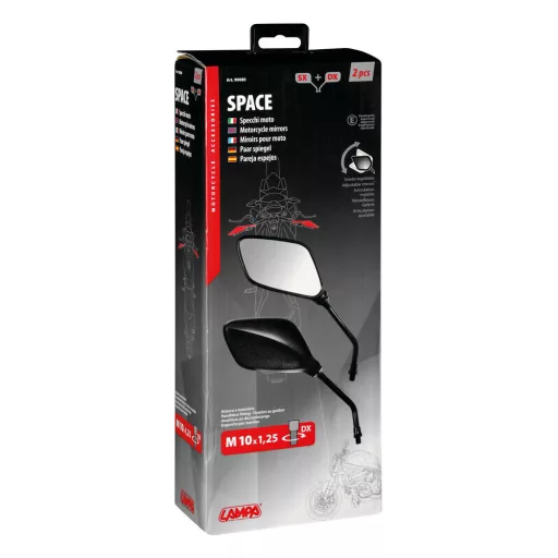 Lampa Tükör Motorra, Space, Pár, M10