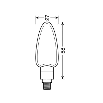 Lampa, Motoros Index, Arrow, H21W, Pár, Fekete