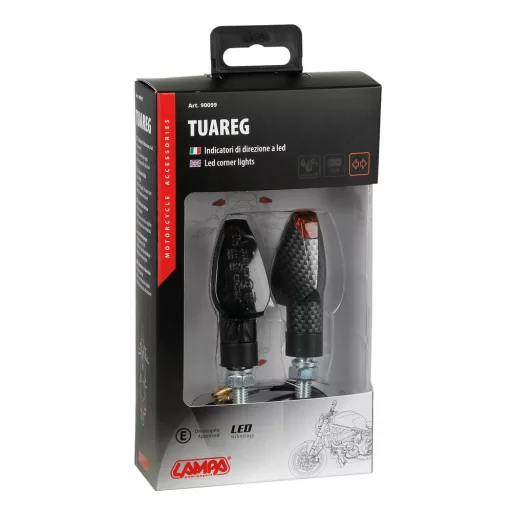 Lampa Motoros Index, Tuareg, LED, Pár, Karbon