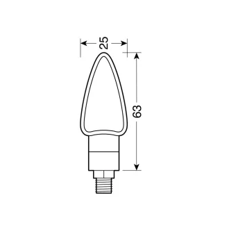 Lampa Motoros Index, Arrow-2, LED, Pár, Karbon