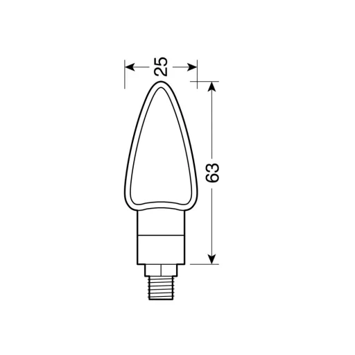 Lampa Motoros Index, Arrow-2, LED, Pár, Karbon