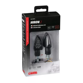 Lampa Motoros Index, Arrow-2, LED, Pár, Karbon