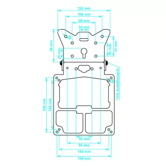 Lampa Motor Rendszámtartó, Xtreme, Alu, Fekete