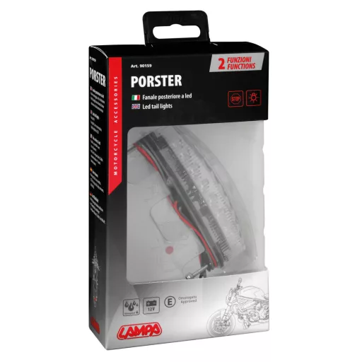 Lampa Motoros Hátsó Lámpa, Porster, LED