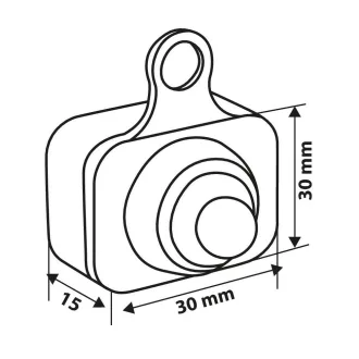 Lampa Kapcsoló, Vízálló, Fekete, 12V