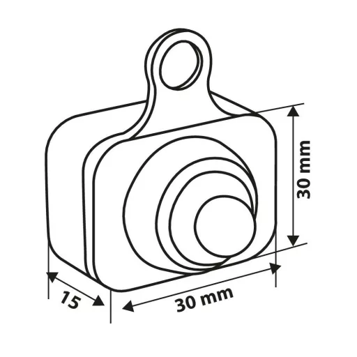 Lampa Kapcsoló, Vízálló, Fekete, 12V