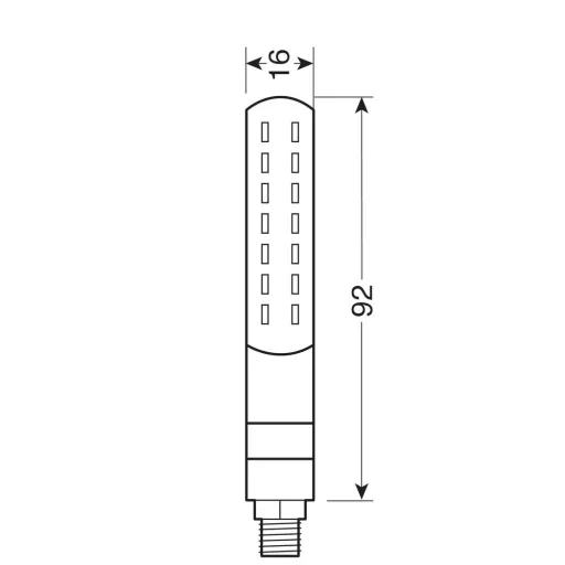 Lampa Line SQ Hátsó, Szekvenciális Led Index és Féklámpák - 12V LED