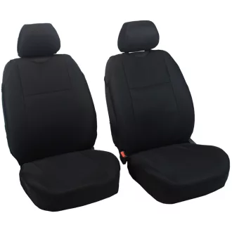   Trikó üléshuzat fejtámla huzatokkal, vastag anyag, fekete - párban