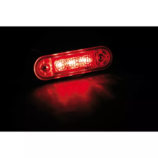 Lampa Sülyesztett Ledes Jelzőfény 3 LED - 12/24V - Piros
