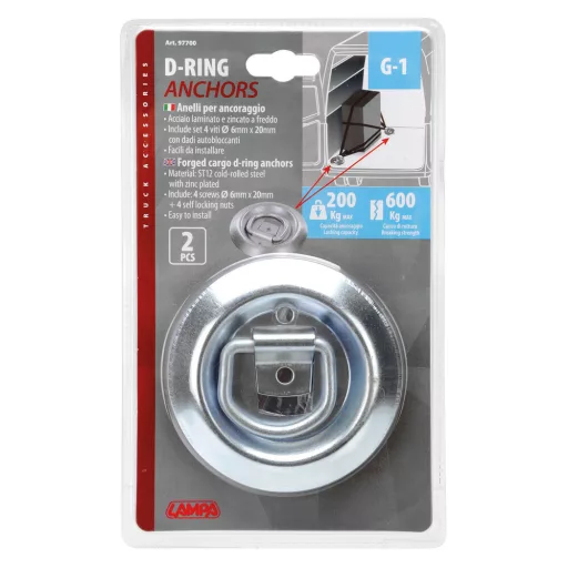 Lampa G-1 Csomagtérbe Rögzítő D-Gyűrű Párban