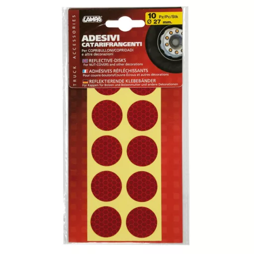 Lampa Fényvisszaverő Matrica, Piros