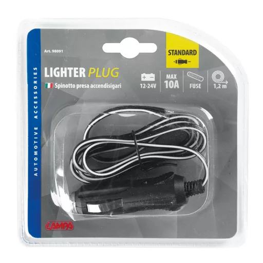 Lampa Szabványos szivargyújtó csatlakozó kábellel - 12/24V