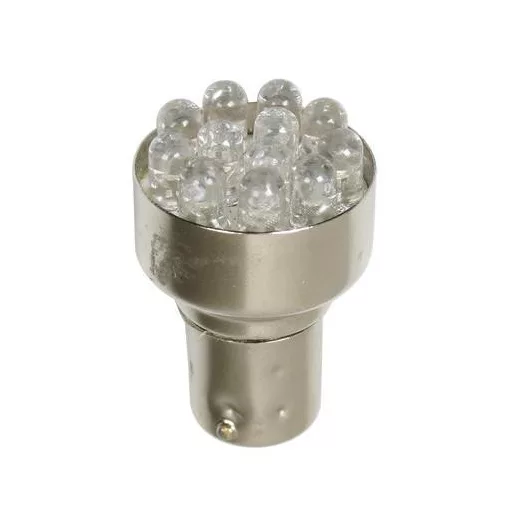 Lampa 24V BAY15D (P21/5W) 12 LED DIÓDA, FEHÉR SZÍNŰ