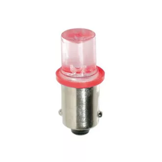 Lampa 24V BA9S (T4W) 1 LED DIÓDA, PIROS SZÍNŰ- PÁRBAN