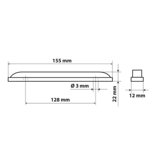 Lampa, Külső Világítás,12 LED, 24V, Fehér, F-3,155X12x22mm