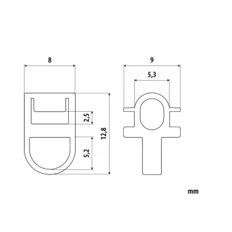 Lampa G-2, Függönytartó, Tehergépkocsiba, 25db