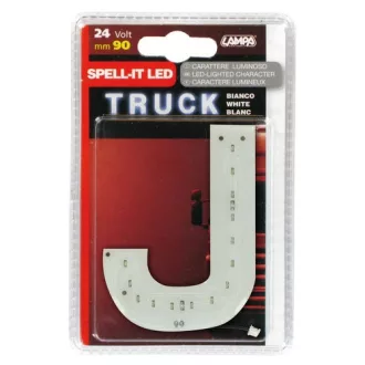 Lampa Ledes Betű Fehér Színű "J" 24 V 90 Mm