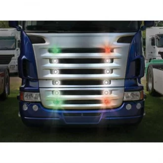   LAMPA LEDLÁMPA 24V PÁR, FEHÉR F-12 30 MM ÁTMÉRŐ, E9, VÍZÁLLÓ