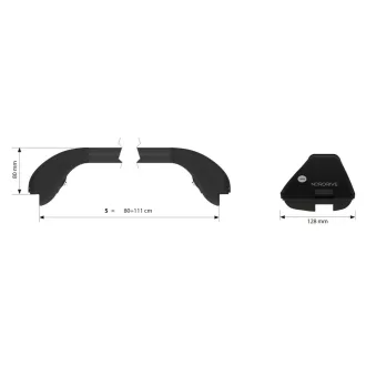 Nordrive, Snap-Steel "S" Teleszkópos Csomagtartó Pár - 80-111cm