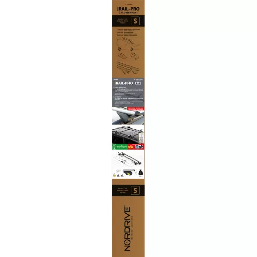 Nordrive Alumia Rail, komplett alumínium tetőcsomagtartó készlet - S - Evos RA 100cm