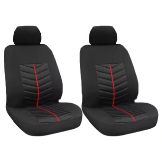   2db-os Légzsákos univerzális üléshuzat - fekete/piros mintás