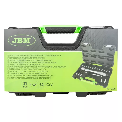 Jbm, Nyomatékkulcs 1/4" Szett, 21db-os