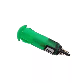 KONTROLL LÁMPA 12V ZÖLD 9MM LED