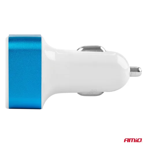 Amio Szívargyújtós USB töltő 2x és Voltmérő