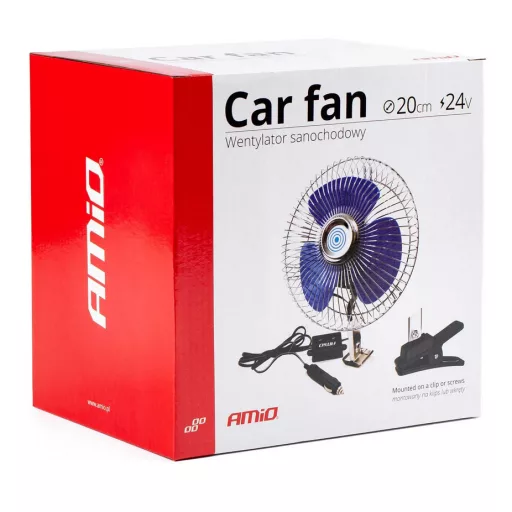 Amio 24V Ventilátor Csiptetős, 20cm