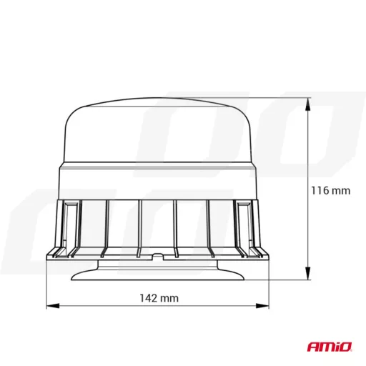 Amio WAR11M Mágneses Led Villogó 39 Led - 12-24V