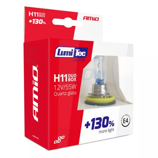 Amio Lumitec Limited +130% H11 Halogén Izzó 12V 55W Duo