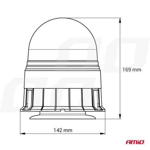 Amio W02M Mágneses Led Villogó 39LED 12/24V IP56
