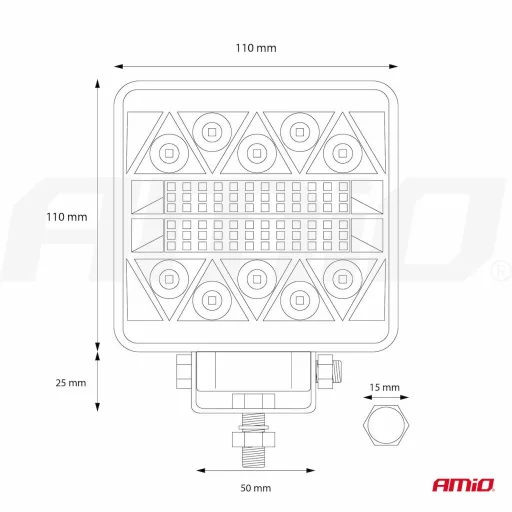 Amio Munkalámpa AWL15 26LED COMBO