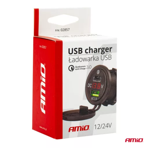 USB TÖLTŐ BEÉPÍTHETŐ DUPLA